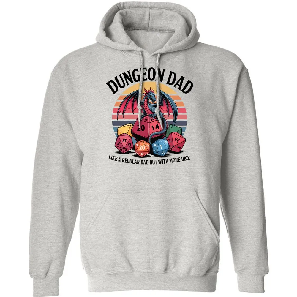 Dungeon Dad With More Dice Classic Unisex Hoodie - Ash - 2