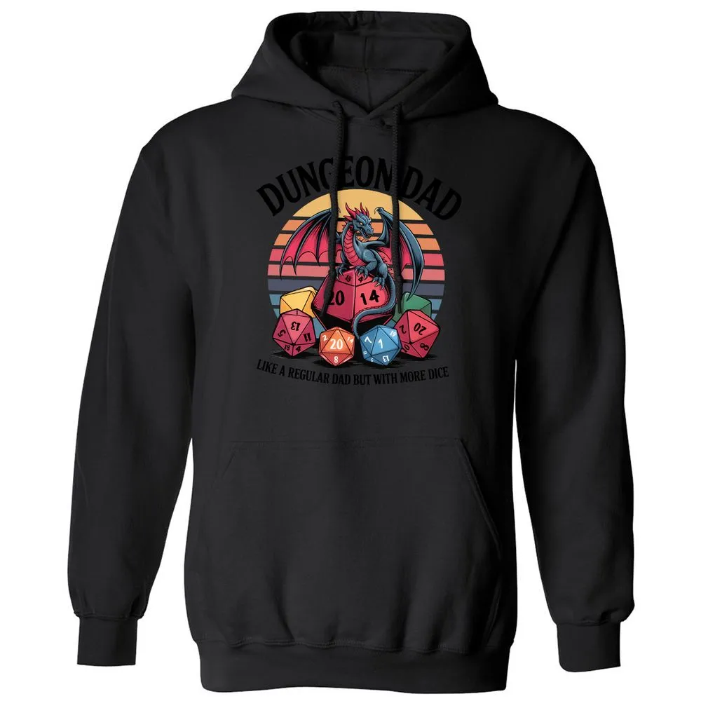 Dungeon Dad With More Dice Classic Unisex Hoodie - Black - 11