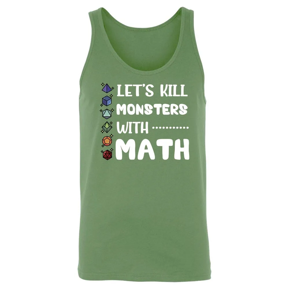Let's Kill Monsters With Math Unisex Jersey Tank - Leaf - 10