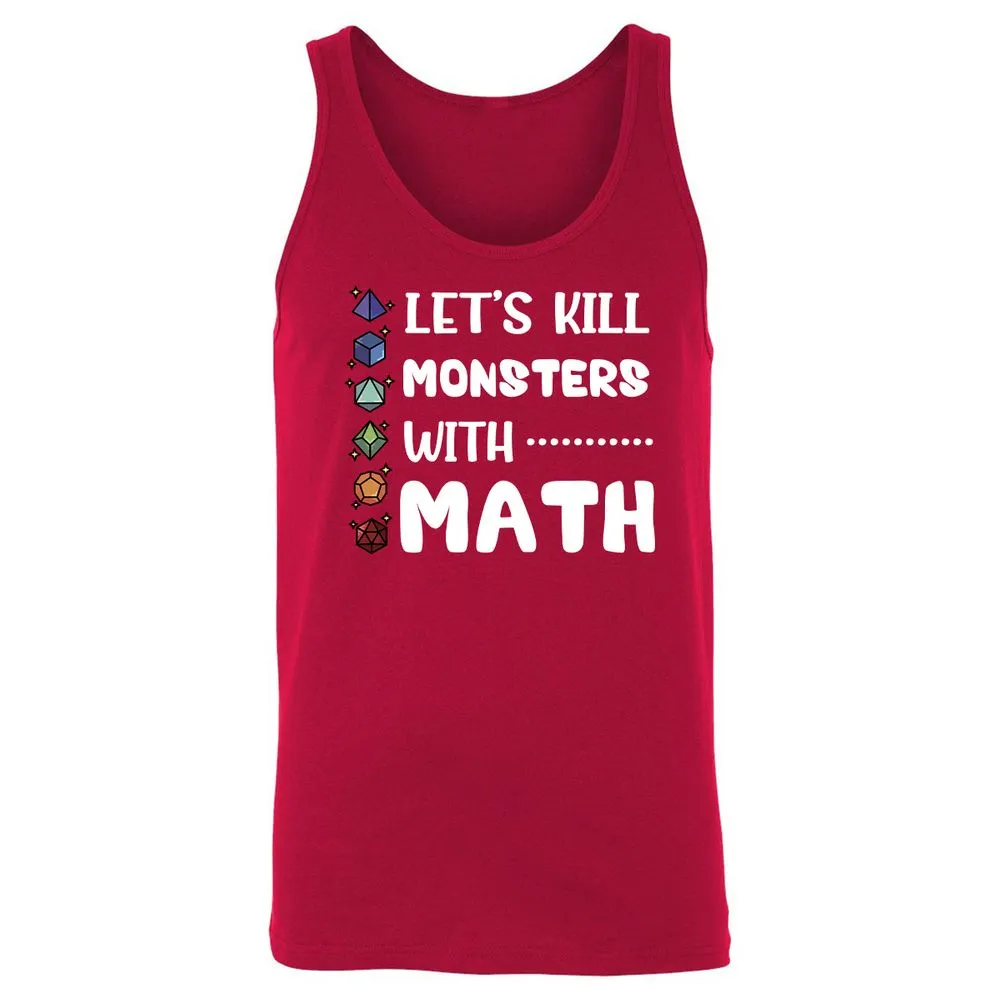 Let's Kill Monsters With Math Unisex Jersey Tank - Red - 11