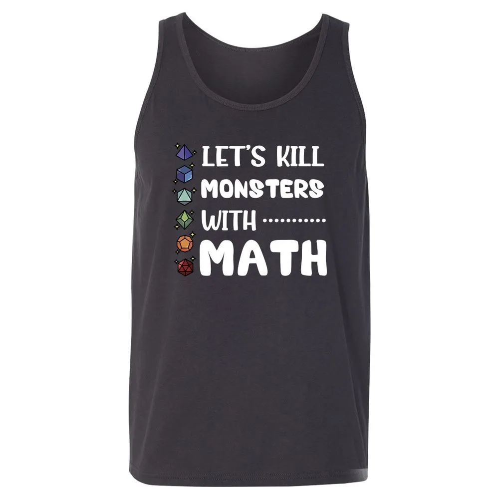 Let's Kill Monsters With Math Unisex Jersey Tank - Dark Grey - 7