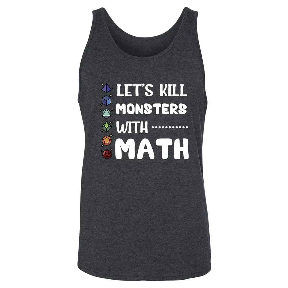 Let's Kill Monsters With Math Unisex Jersey Tank - Dark Grey Heather - 6