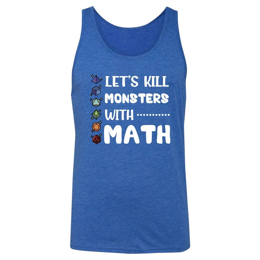 Let's Kill Monsters With Math Unisex Jersey Tank - True Royal Triblend - 12
