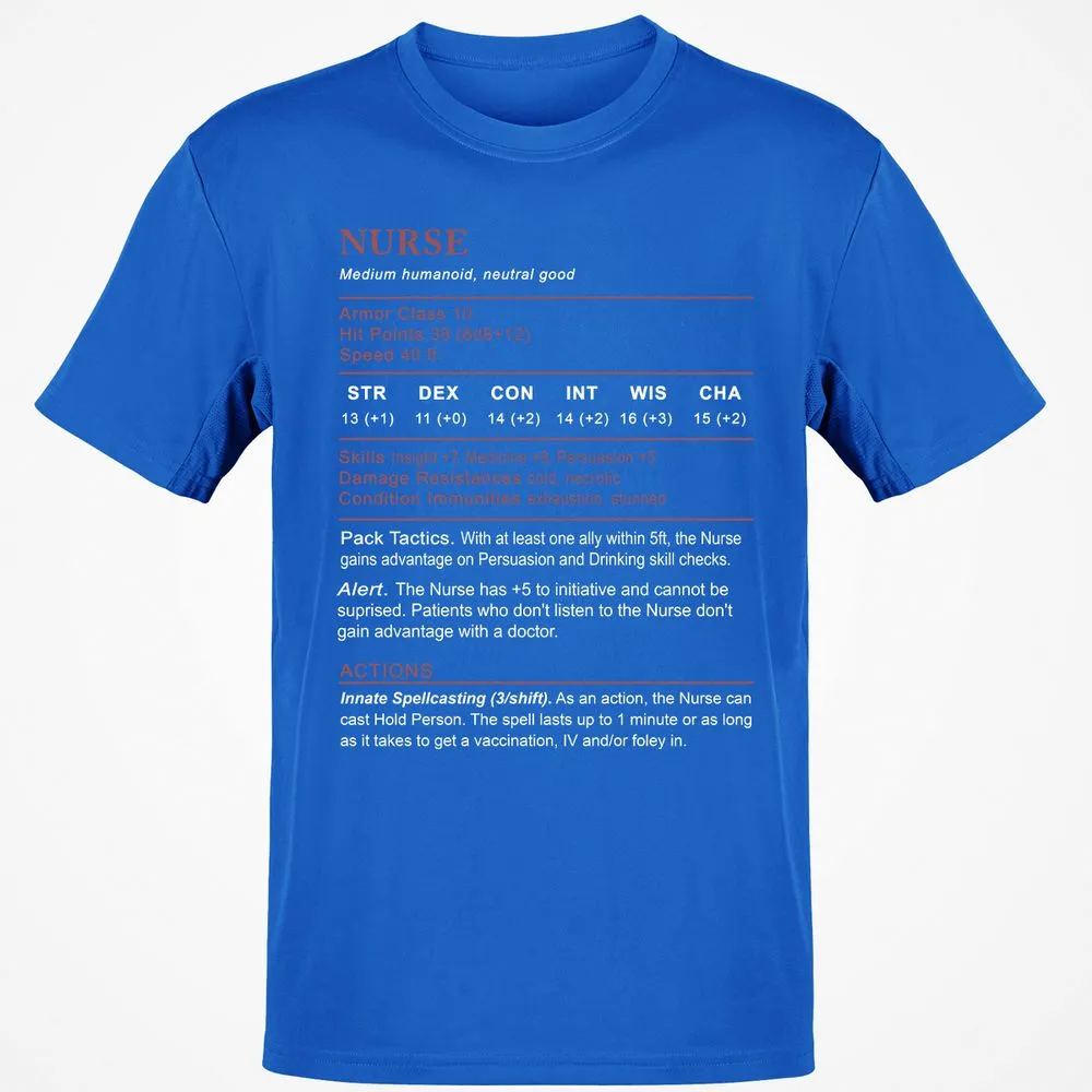 Nurse Stats 2 Classic Unisex T-Shirt - Royal - 11