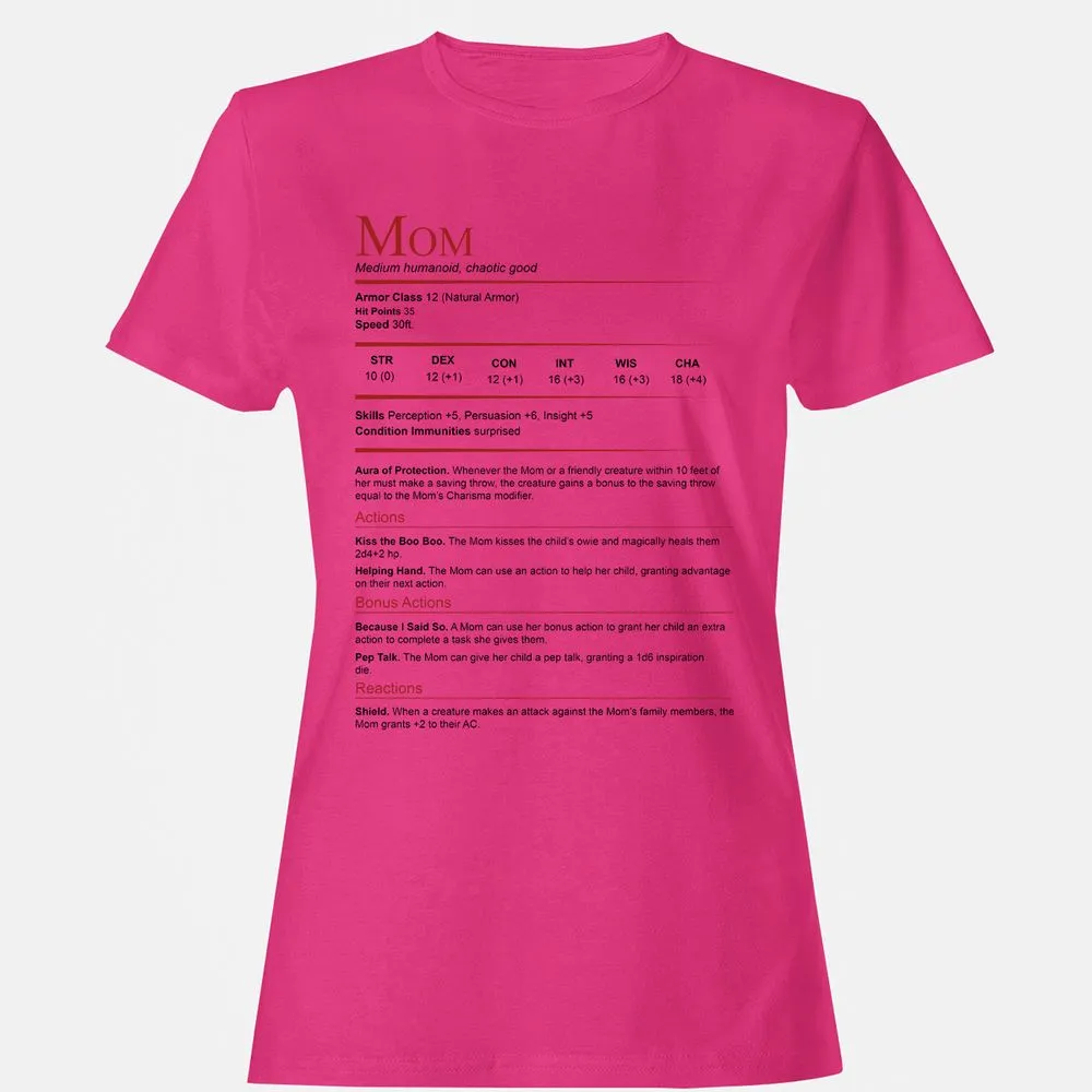 Mom Stats Women's T-Shirt - Heliconia - 6
