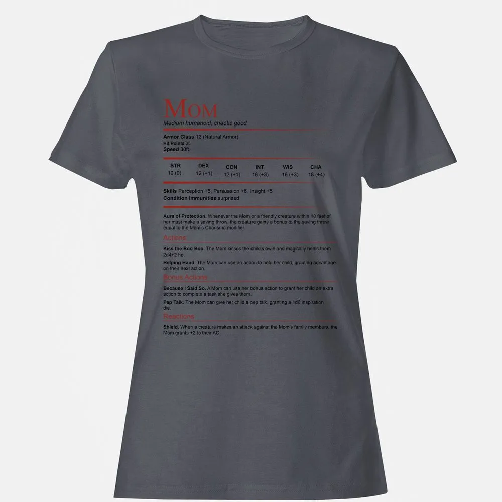 Mom Stats Women's T-Shirt - Dark Heather - 5
