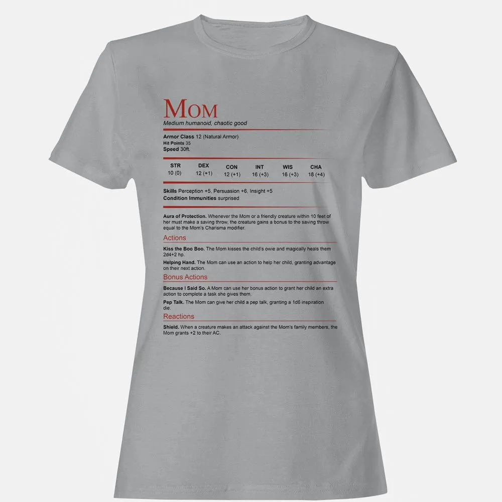 Mom Stats Women's T-Shirt - Sport Grey - 15