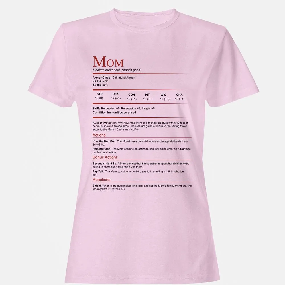 Mom Stats Women's T-Shirt - Light Pink - 9