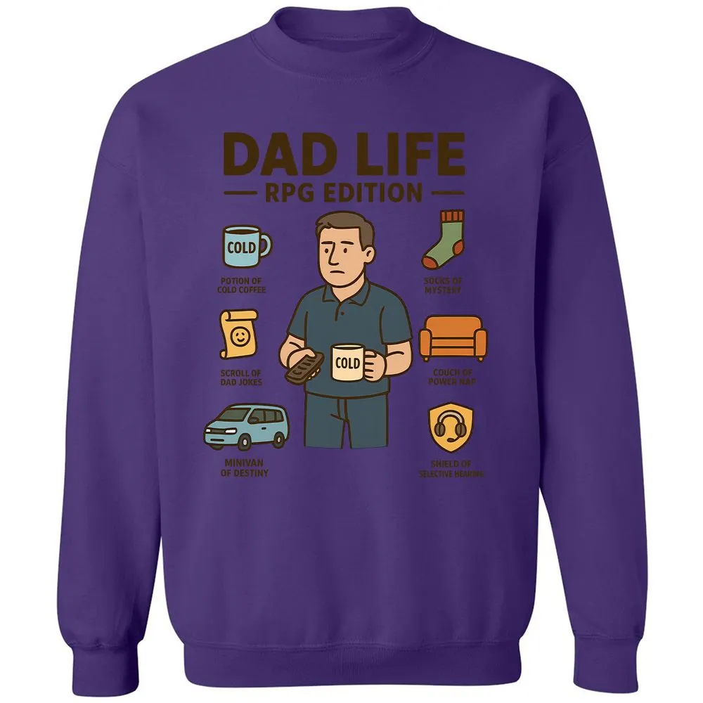 Dad Life RPG Edition Classic Unisex Sweatshirt - Purple - 6