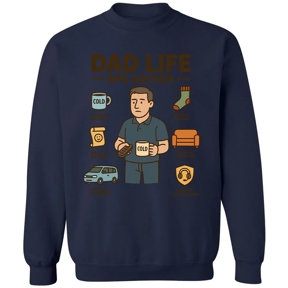 Dad Life RPG Edition Classic Unisex Sweatshirt - Navy - 8