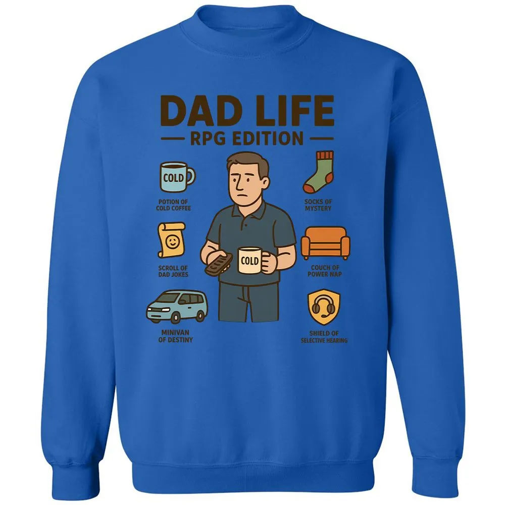 Dad Life RPG Edition Classic Unisex Sweatshirt - Royal - 9