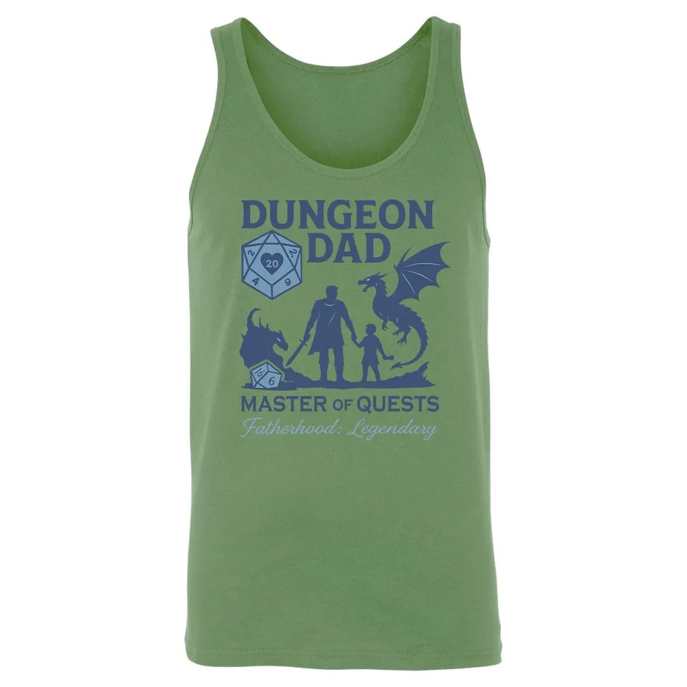 Dungeon Dad Master Of Quests Unisex Jersey Tank - Leaf - 10