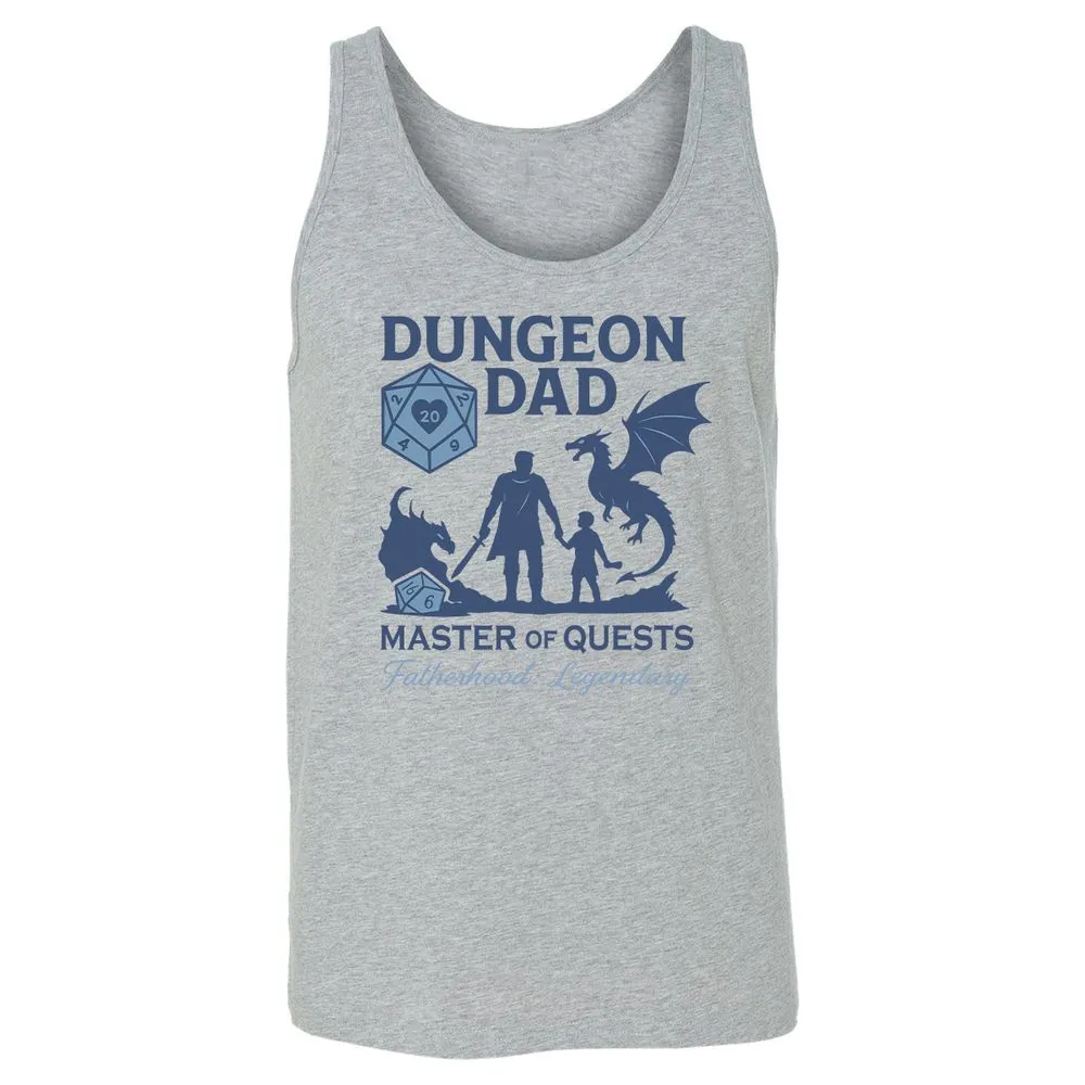 Dungeon Dad Master Of Quests Unisex Jersey Tank - Athletic Heather - 4