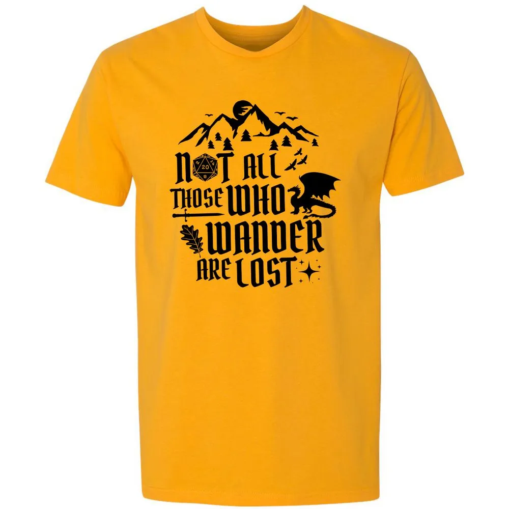 Not All Those Who Wander Are Lost Premium Unisex T-Shirt - Gold - 12