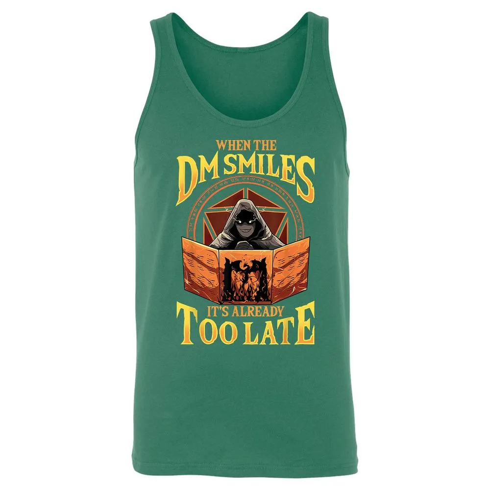 When The Dm Smiles Its Already Too Late Unisex Jersey Tank - Kelly - 9
