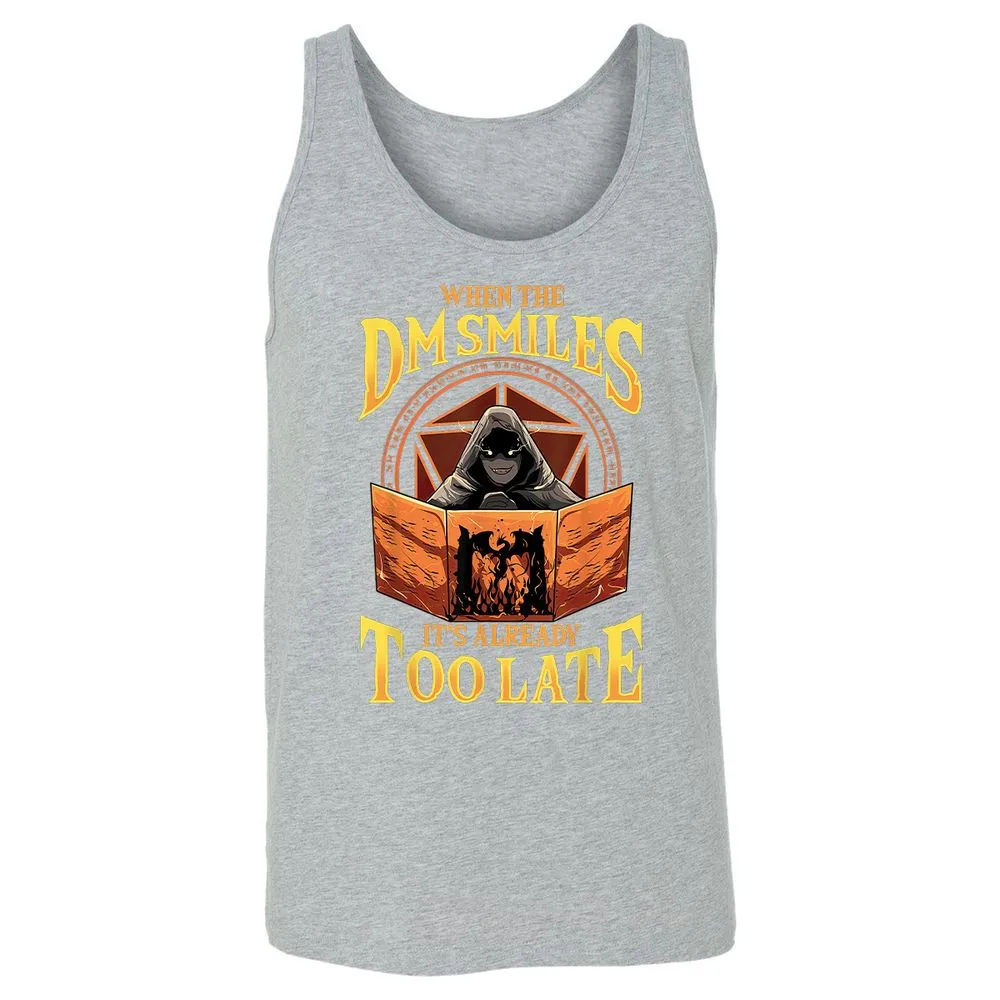 When The Dm Smiles Its Already Too Late Unisex Jersey Tank - Athletic Heather - 4