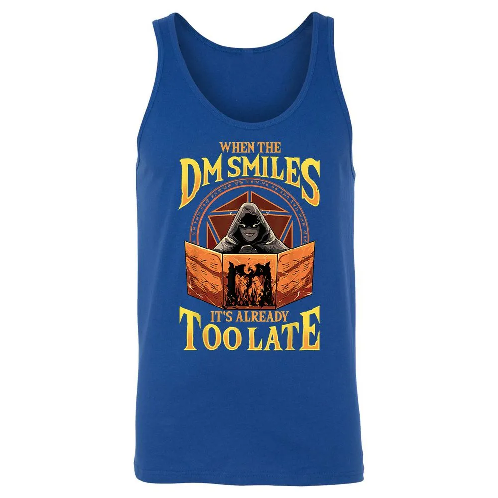 When The Dm Smiles Its Already Too Late Unisex Jersey Tank - True Royal - 13
