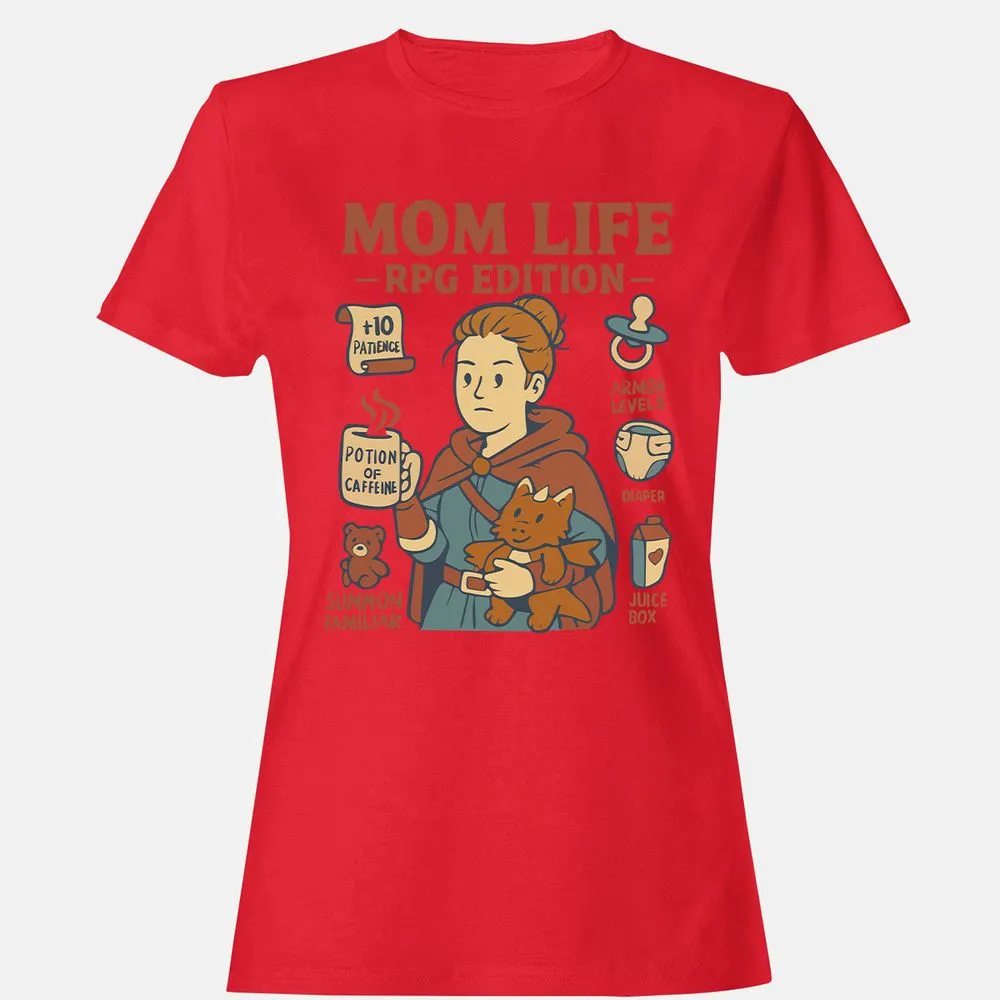 Mom Life RPG Edition Women's T-Shirt - Red - 13