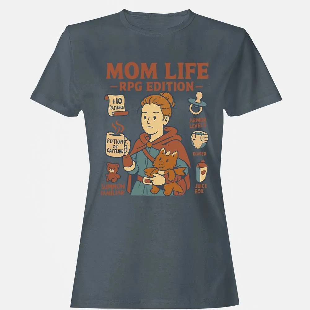 Mom Life RPG Edition Women's T-Shirt - Charcoal - 3