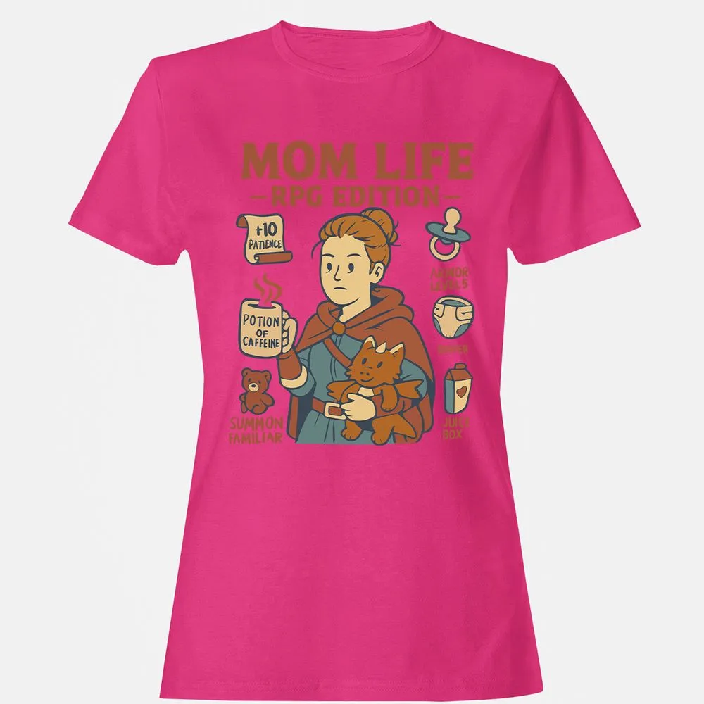 Mom Life RPG Edition Women's T-Shirt - Heliconia - 6