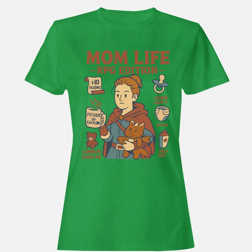 Mom Life RPG Edition Women's T-Shirt - Irish Green - 7