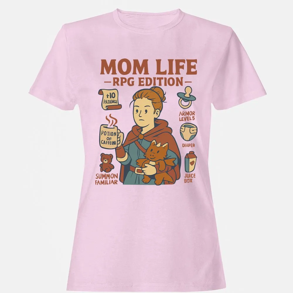 Mom Life RPG Edition Women's T-Shirt - Light Pink - 9