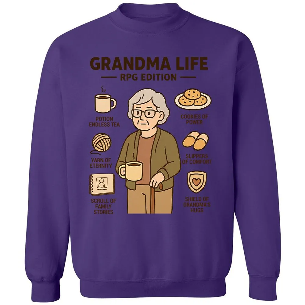 Grandma Life RPG Edition Classic Unisex Sweatshirt - Purple - 6