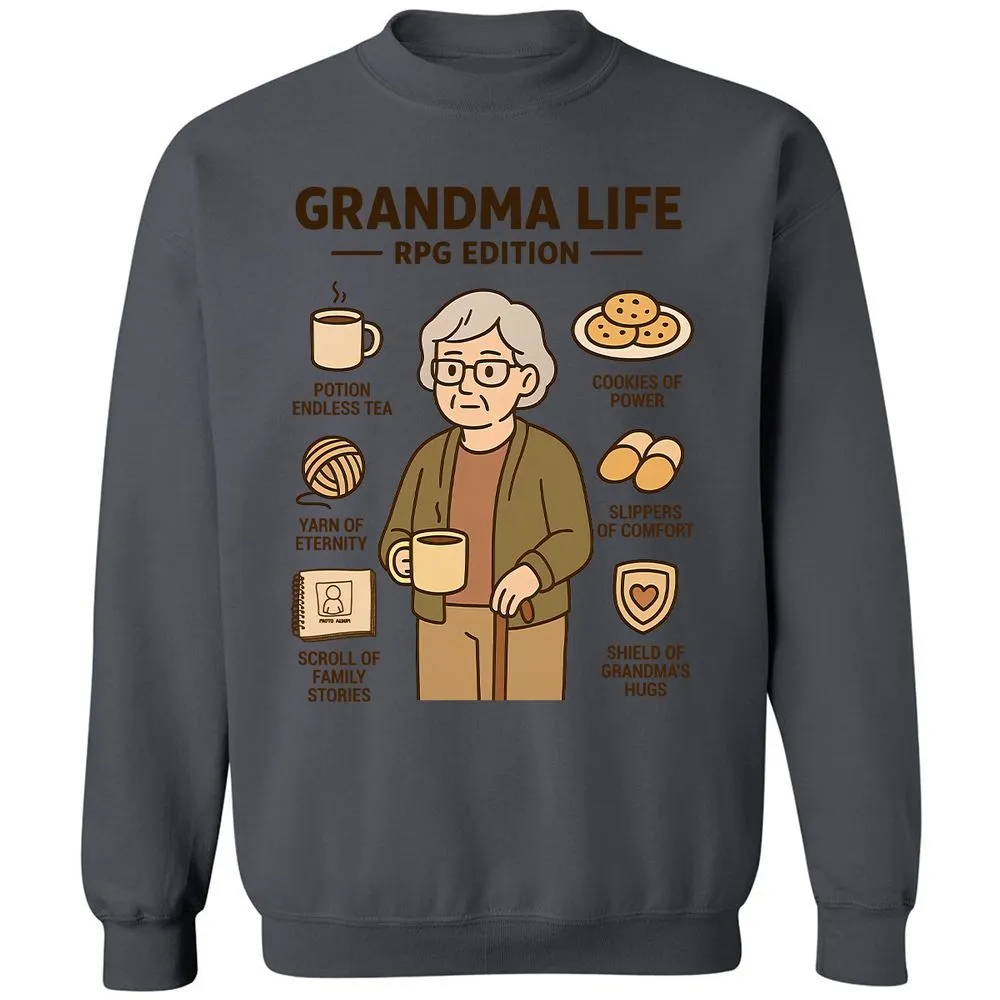 Grandma Life RPG Edition Classic Unisex Sweatshirt - Charcoal - 7