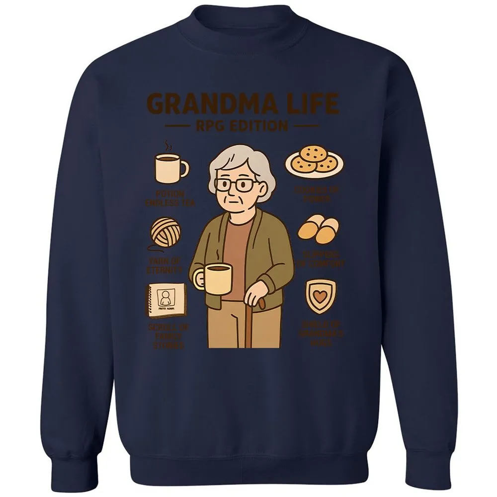Grandma Life RPG Edition Classic Unisex Sweatshirt - Navy - 8