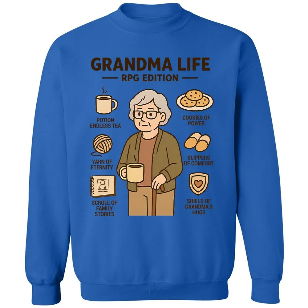 Grandma Life RPG Edition Classic Unisex Sweatshirt - Royal - 9