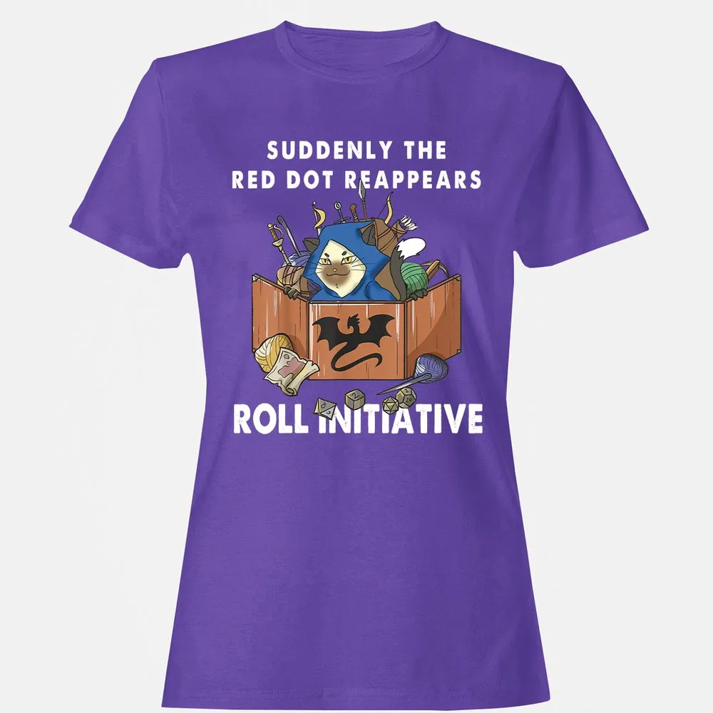Suddenly The Red Dot Reappears Roll Initiative Women's T-Shirt - Purple - 12