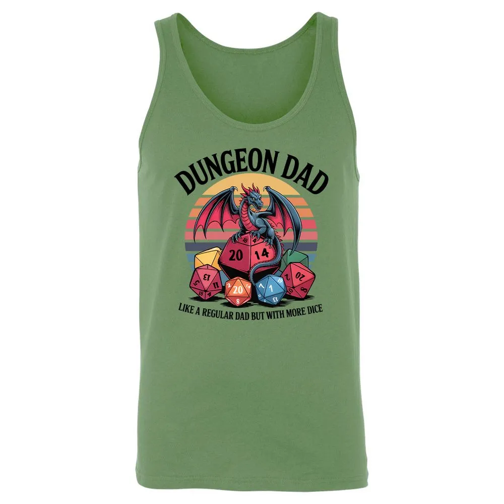Dungeon Dad With More Dice Unisex Jersey Tank - Leaf - 10