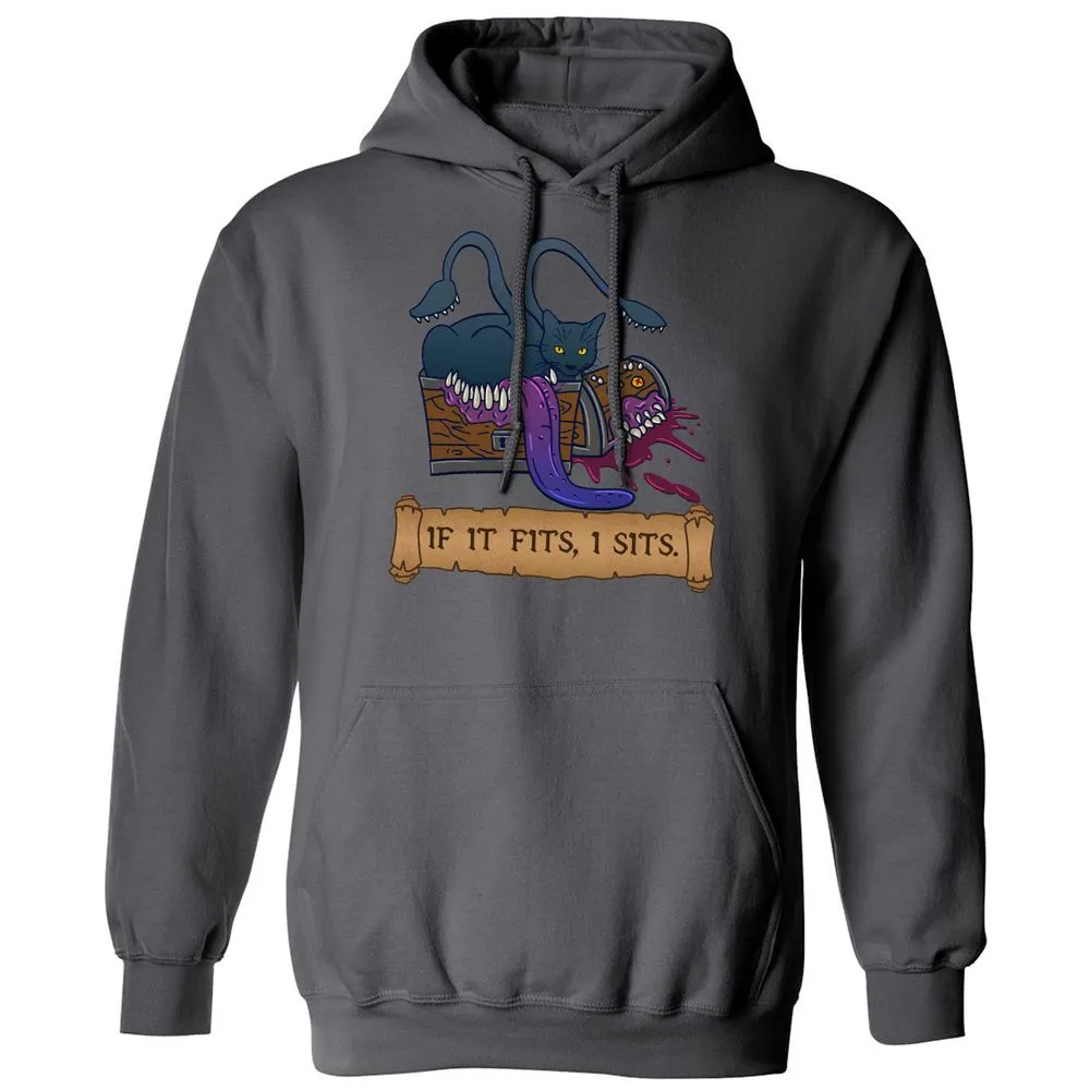 If It Fits I Sits Classic Unisex Hoodie - Charcoal - 7