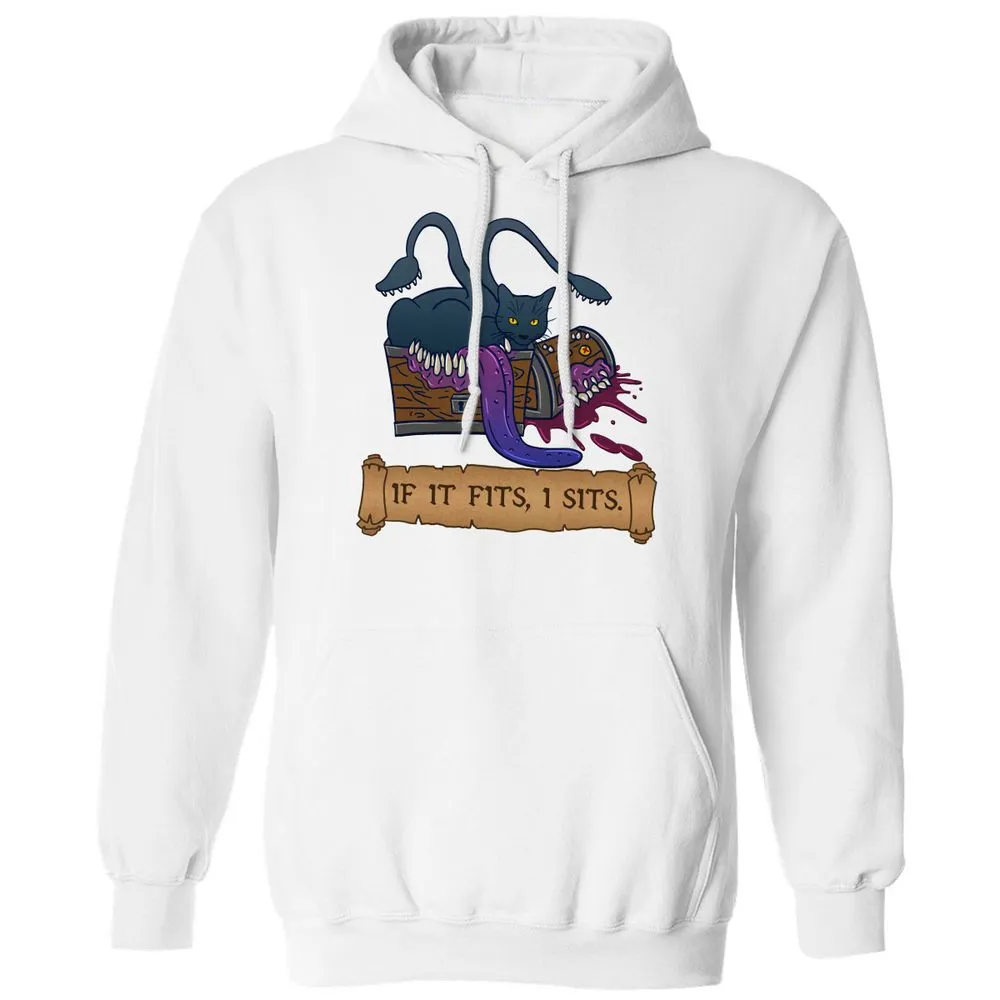 If It Fits I Sits Classic Unisex Hoodie - White - 11