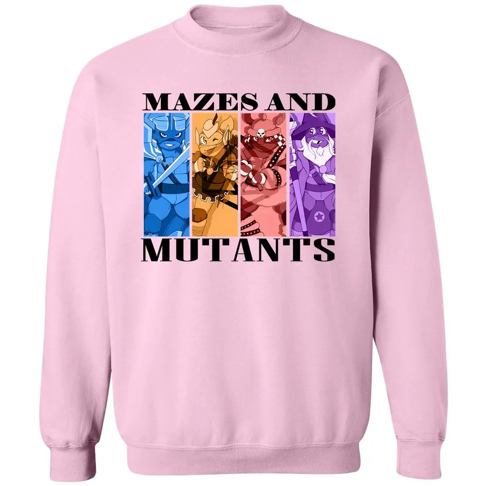 Mazes & Mutants Classic Unisex Sweatshirt - Light Pink - 3