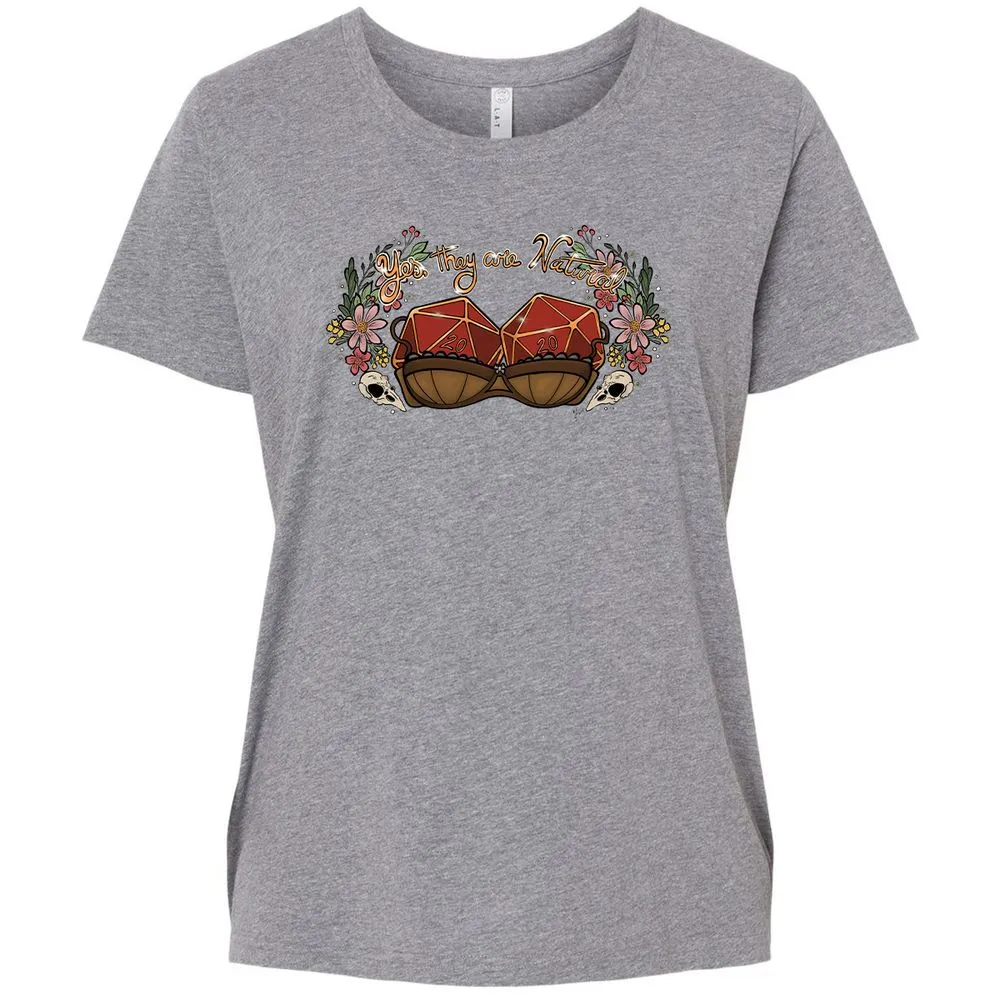 Yes They're Natural Ladies Curvy Jersey - Granite Heather - 9