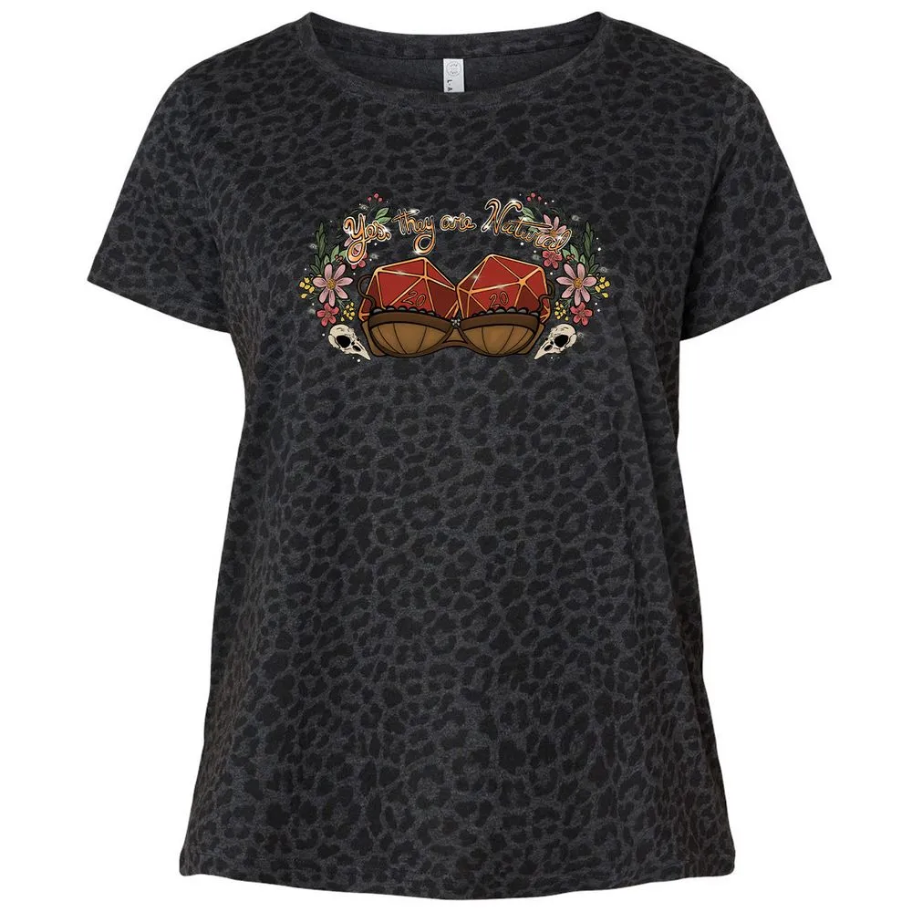 Yes They're Natural Ladies Curvy Jersey - Black Leopard - 11