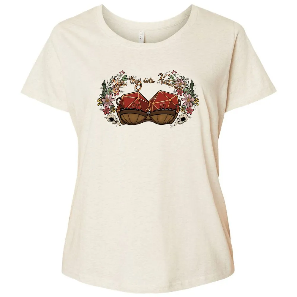 Yes They're Natural Ladies Curvy Jersey - Natural Heather - 8