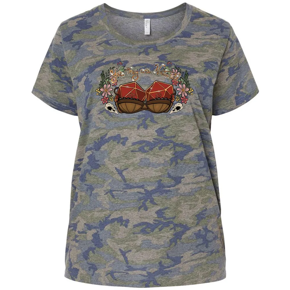 Yes They're Natural Ladies Curvy Jersey - Vintage Camo - 5