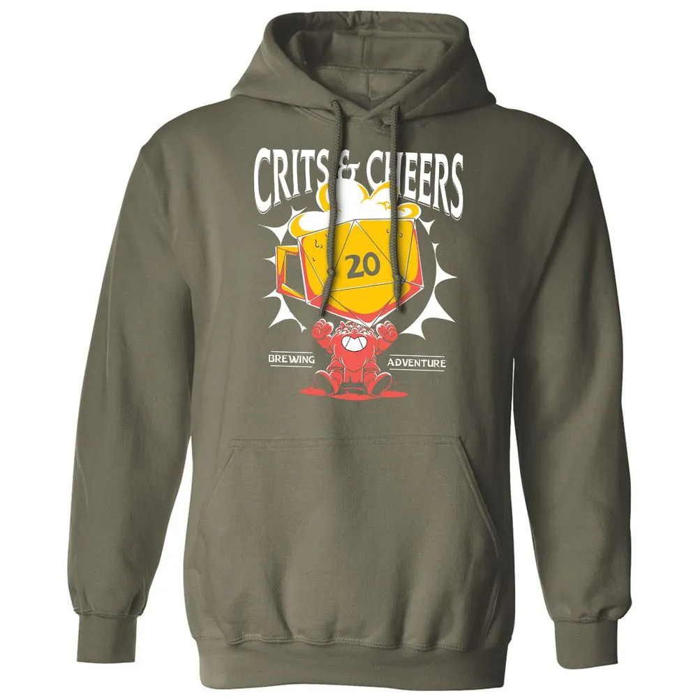 Crits & Cheers Classic Unisex Hoodie - Military Green - 4