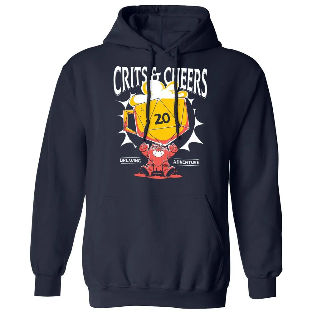 Crits & Cheers Classic Unisex Hoodie - Navy - 2