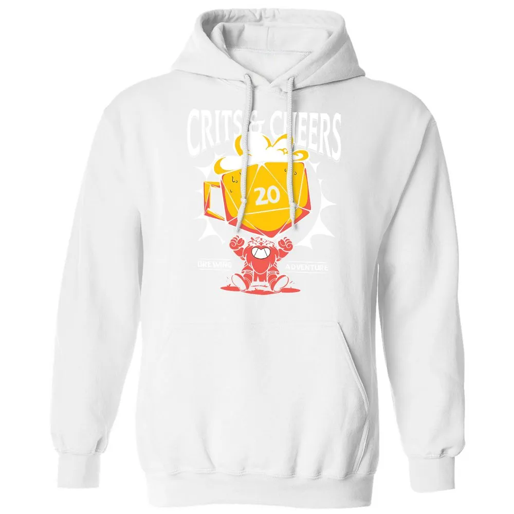 Crits & Cheers Classic Unisex Hoodie - White - 11