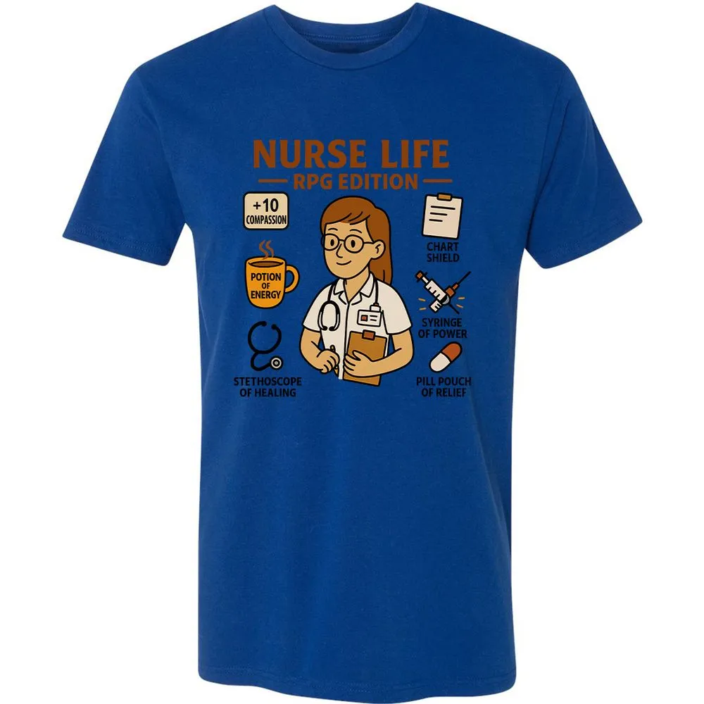 Nurse Life RPG Edition Premium Unisex T-Shirt - Royal - 10