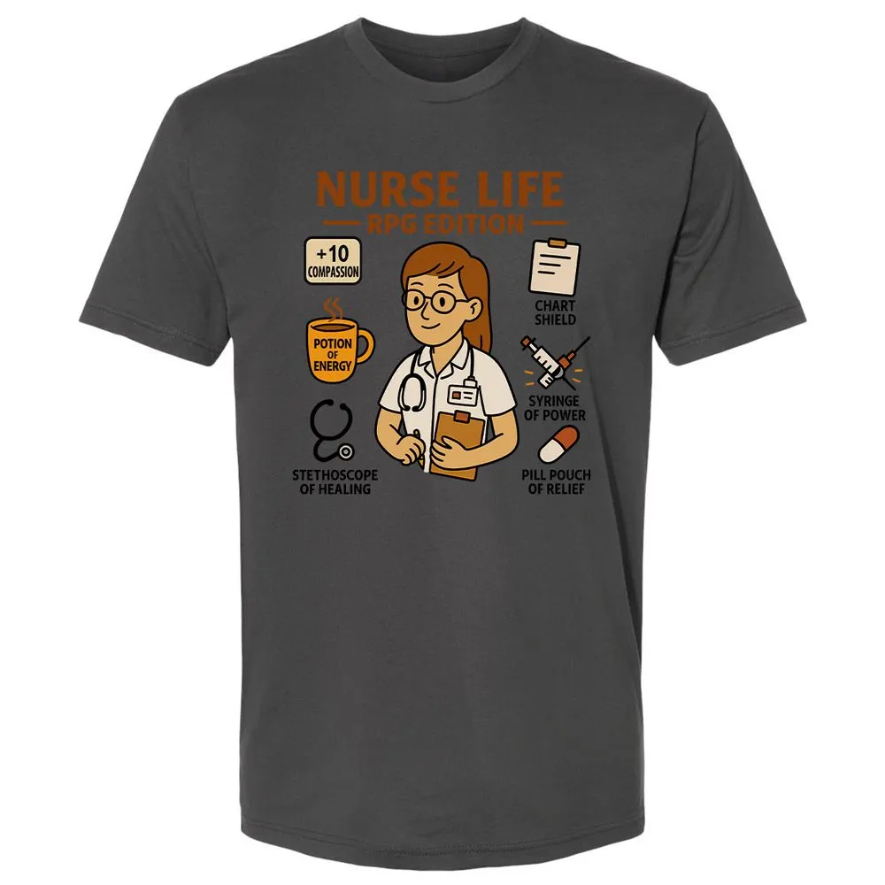Nurse Life RPG Edition Premium Unisex T-Shirt - Heavy Metal - 8