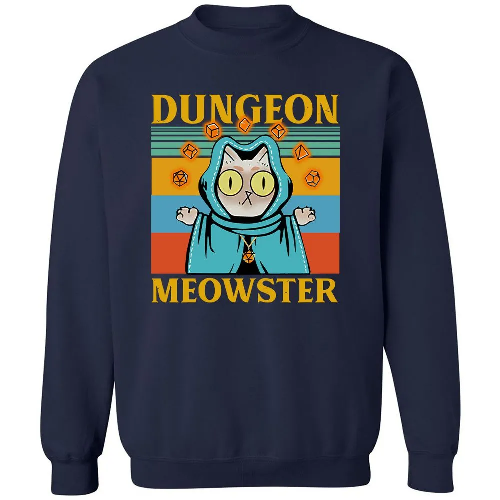 Dungeon Meowster Classic Unisex Sweatshirt - Navy - 2