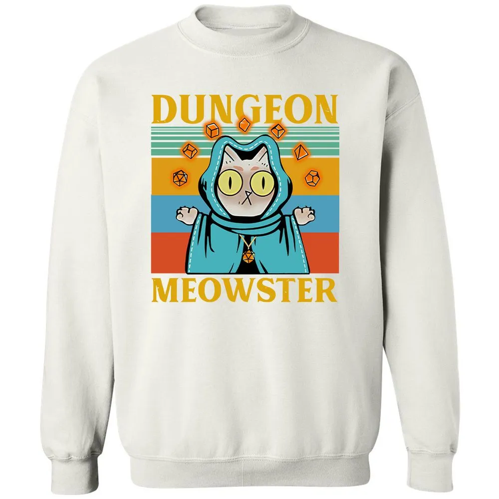 Dungeon Meowster Classic Unisex Sweatshirt - White - 12