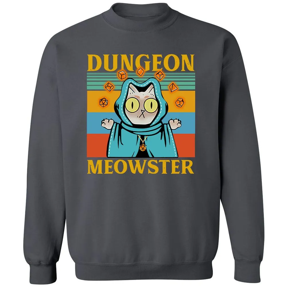 Dungeon Meowster Classic Unisex Sweatshirt - Charcoal - 7