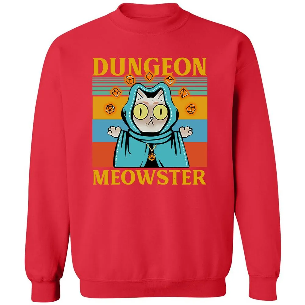 Dungeon Meowster Classic Unisex Sweatshirt - Red - 5