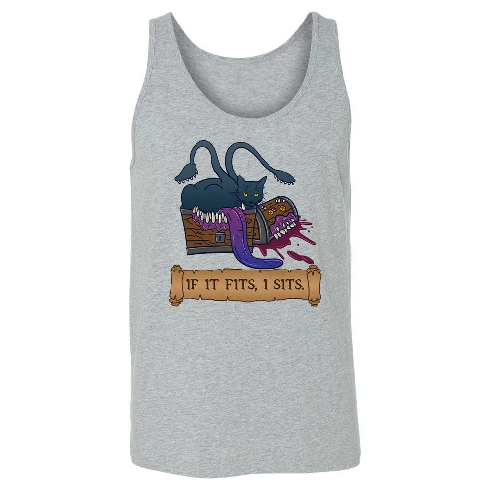 If It Fits I Sits Unisex Jersey Tank - Athletic Heather - 4