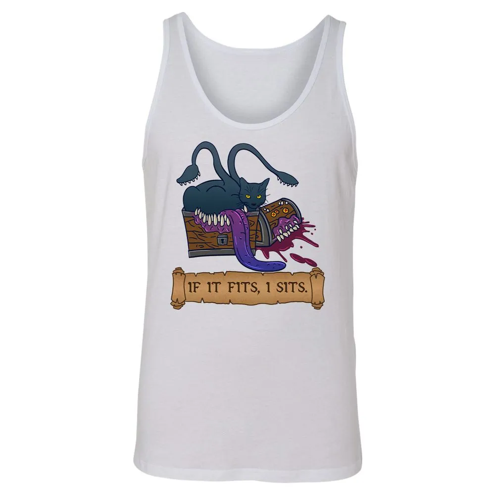 If It Fits I Sits Unisex Jersey Tank - White - 14